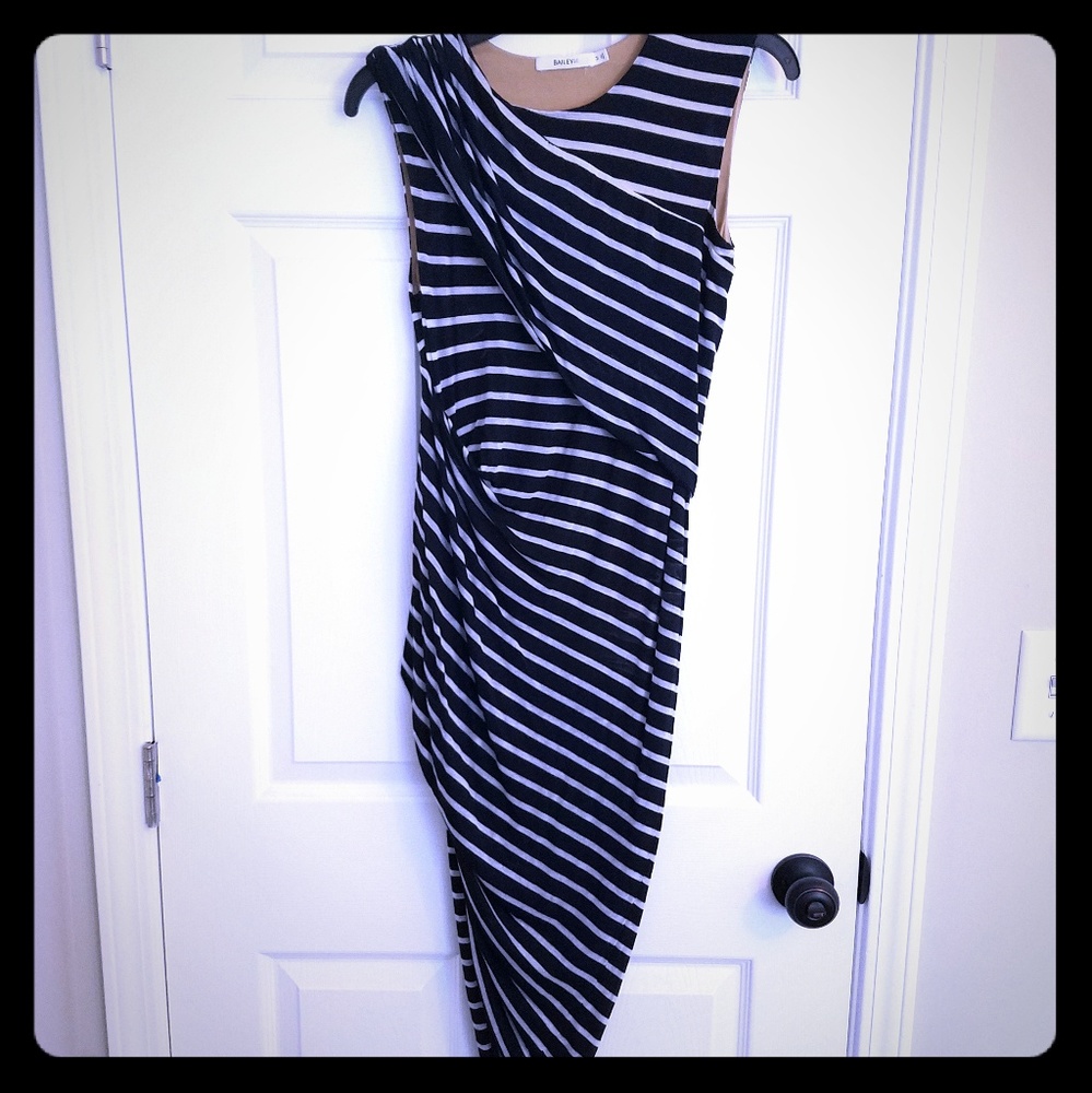 Bailey 44 black and white column dress